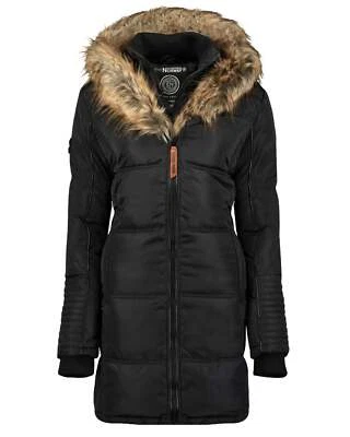 Chaqueta Geographical Norway Hermosa Dama Parka Negra Mujer Foto 1 de 4