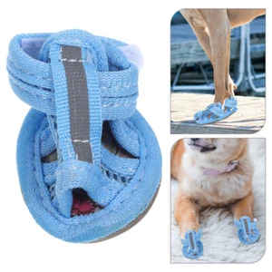 4 Pcs Sneaker Boots Dog Shoes for Small Dogs Summer Water Proof Pet Sandals Man - Picture 1 of 12