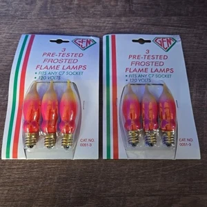 2 Packungen Vintage Weihnachtskerze rot orange Flamme Glasbirne C7 7W Kandelaber - Bild 1 von 3