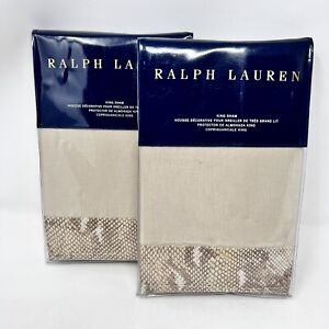 Ralph Lauren Python Sellek Great Sands KING Pillow Shams Set 2  New MSRP $215.00