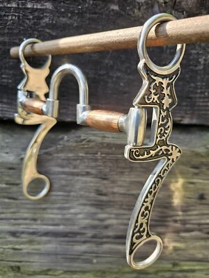 FORMAY Western Correction Bit - Stainless - Black Inlay - 5 1/8" Mouth-7.5" Cheeks