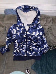 Polo Ralph Lauren Hoodie Youth Size 14-16 LGKids Camo Cotton Full Zip Sweatshirt - Picture 1 of 3
