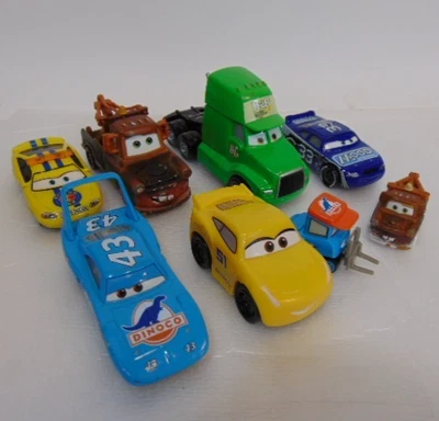 Disney Pixar Cars Die Cast Lot Of 8 Main Characters Mater Springs Checker Cruz - Image 1 of 4