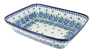 Blue Rose Polish Pottery Kalina Large Deep Baker - Picture 1 of 1