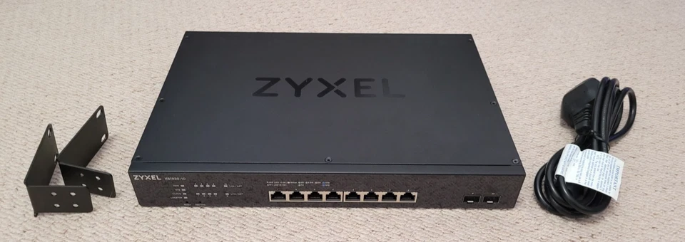 Zyxel XS1930-10 Switch 8-Port 10GbE + 2 x 10G SFP+ L3 Cloud Managed + Rack Ears - Image 1 of 2
