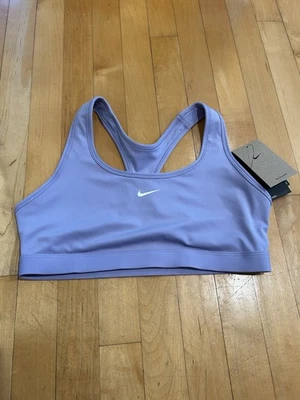 Nike женщин Swoosh света поддержки без подкладки спортивный бюстгальтер размер большой сиреневый лед новый с Ярлыками - Изображение 1 из 4