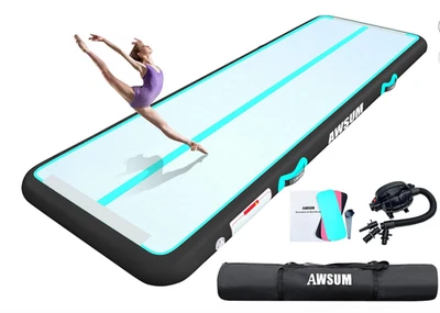 Alfombra de aire de gimnasia tamaño: 6,6 pies * 3,3 pies * 4 pulgadas - alfombra inflable - nueva en caja Foto 1 de 4