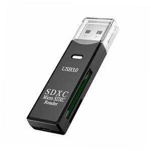 USB 3.0 2 in 1 HighSpeed Memory Card Reader Adapter for Micro SD SDXC TF T - Photo 1 sur 8