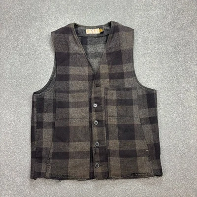 CC Filson Vest Adult Medium Grey Mackinaw Waistcoat 100% Wool USA Outdoors Men* - Image 1 of 4