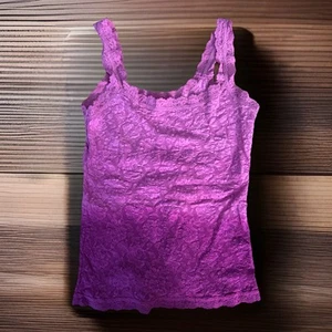 Hanky Panky Purple Lace Floral Camisole Tank Top Sz M USA Style 484462 - Picture 1 of 7