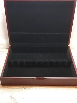 Винтажные деревянные столовые приборы других производителей ~ сундук для хранения столовых приборов 15 дюймов x 11 дюймов x 3 дюйма - Изображение 1 из 4