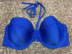Shade & Shore Bikini Oberteil blau, leicht gefüttert. Größe: 36D. NEU! - Bild 1 von 11