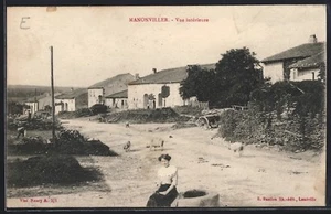 CPA Manonviller, Vue intérieure des maisons et rue paisible - Bild 1 von 2