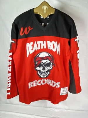 Camiseta deportiva de hockey de Death Row Records para hombre con arnés medianos clásicos bordados tupac Foto 1 de 4