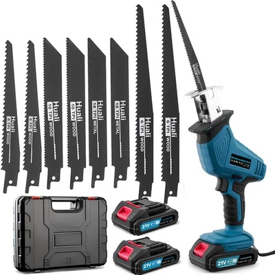 DEPMOG 21V für Makita 2 Akku Säbelsäge Elektrische Reciprosäge Tigersäge 8 Sägeblätter