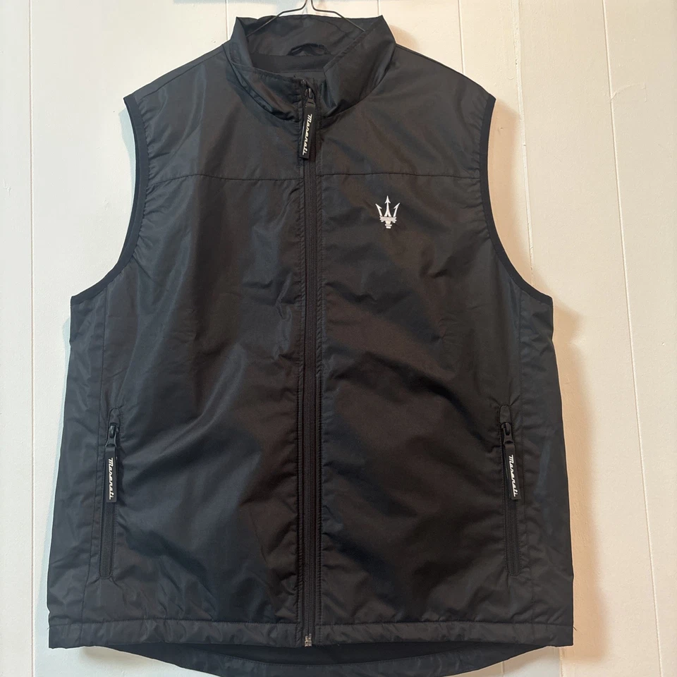 Chaleco Maserati con cremallera para hombre talla mediana negro Foto 1 de 4
