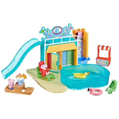 Peppa Pig Toys Peppa's Waterpark Playset with 15 Pieces, Preschool Toys Cover