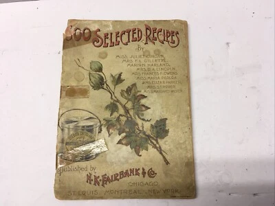 600 Selected Recipes: Golden Cottoline Cookery Book 1893 1st Edition Victorian! - Image 1 of 4