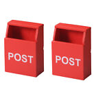 2x Puppenhaus Miniatur Mailbox & Wichteltür Zubehör 1:12 für Micro Landschaft