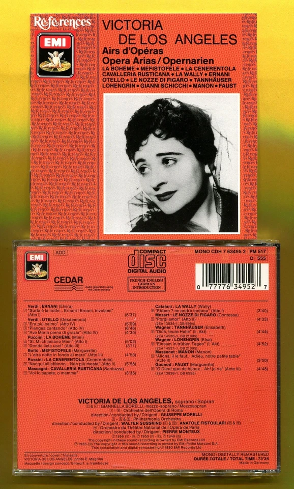 Victoris De Los Angeles (Sopran), Airs d´Opéras, Verdi,Puccini,Boito,Rossini u.a - Bild 1 von 1