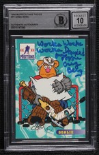 1994 CARDZ Muppets Take the Ice Promos Fozzie Bear #P1 BAS Certified BGS Encased
