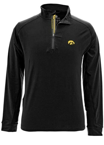 Iowa Hawkeyes NCAA Men's Banner Stripe 1/4 Zip Pullover Jacket, Small, NWT Cover