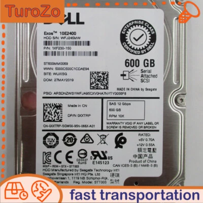 XXTRP 0XXTRP Dell  10000RPM 600GB 12Gbps SFF 2.5" SAS ST600MM0069 HDD HARD DRIVE - Image 1 of 2