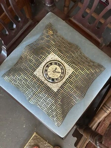 Vintage Gold Metal Wall Clock Bilt-Rite Clock 12” Diameter NOT WORKING - Picture 1 of 6