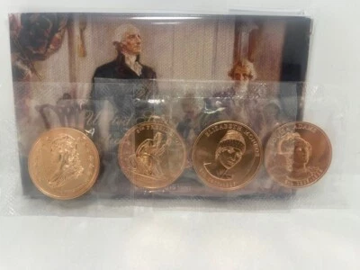 2008 US Mint Presidential $1 Coin Proof Set in OGP  with 4 Spouse Bronze Coins - Image 1 of 4