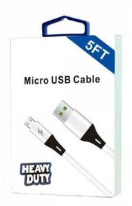 1 X 5 FEET HIGH QUALITY MICRO USB CHARGER SYNC CABLE FOR ANDROID CELLPHONES - Picture 1 of 1