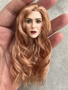 12" Wanda Head Carving For 1/6 Action Figure Wiht Wig Scarlet Witch Accessories - Picture 1 of 3