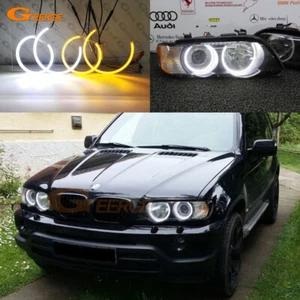 For BMW X5 E53 2000 - 2004 2005 2006 Ultra Bright LED Angel Eyes Halo Rings Kit - Picture 1 of 21