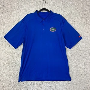 University of Florida Gators Polo Shirt Mens XL Blue Nike Preppy Logo Game Day - Picture 1 of 9