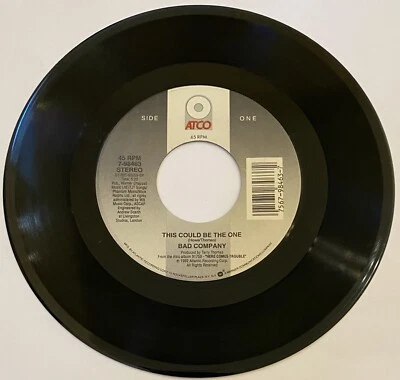 Bad Company “ This Could Be The One / How About That “ 45 Vinyl Record Foto 1 de 2