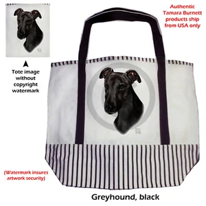 Canvas Tote - Black Greyhound - Picture 1 of 1