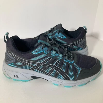 Womens Asics Gel Venture 7 Sneakers Gray Aqua 8 - Image 1 of 4