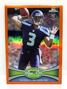 RUSSELL WILSON ORANGE REFRACTOR ROOKIE ~ 2012 TOPPS CHROME RC #40 ~ SEAHAWKS - Picture 1 of 2
