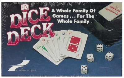 Dice Deck; Card & Dice Games for the Whole Family (Innovention;1987 Vintage) NIB - Image 1 of 3