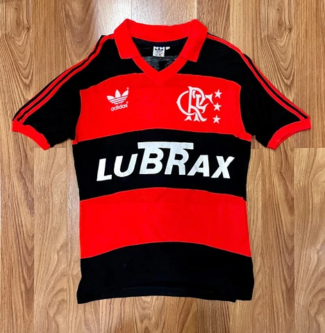 VINTAGE ADIDAS FLAMENGO BRAZIL - ZICO #10 HOME FOOTBALL JERSEY SIZE. L Cover