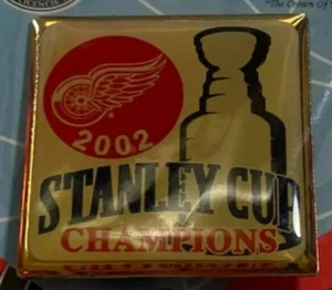 Detroit Red Wings 2002 Stanley Cup Champions Lapel Pin by Aminco - Picture 1 of 1