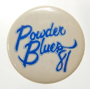 Banda Powder Blues De Colección 1981 Vancouver Canadá Pinback Insignia Original Doin It Right - Imagen 1 de 3