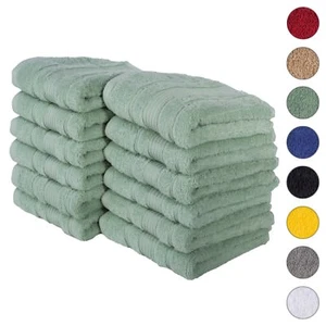 NEW TEAL GREEN Color ULTRA SUPER SOFT LUXURY PURE TURKISH 100% COTTON HAND TOWEL - Picture 1 of 11