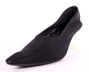 THE ROW $1,050 Black Mesh Pointed Toe SOCK Lucite Heels Pumps 41