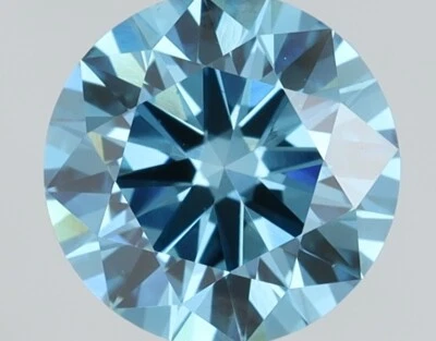 Round 1.06 ct Fancy Vivid Blue VS1 IGI Certified Lab Grown CVD Diamond - Image 1 of 4