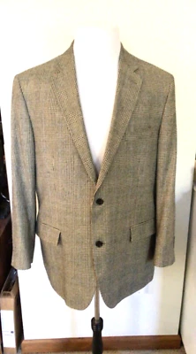 Мужская American Living черный желтовато-коричневый синий клетку Sport пальто Blazer куртка Sz 44L - Изображение 1 из 4