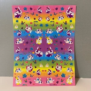 Vintage Lisa Frank Bunny Fun Kaninchen Aufkleber S724 - Bild 1 von 4