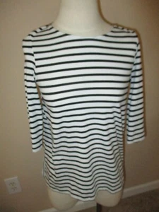 EUC Ladies Matilda Jane Joanna Gaines Harvest Days Black Striped Floral Top XS - Picture 1 of 8