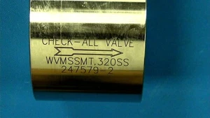 Válvula de retención BARKSDALE CONTROLS WVMSSMT.320SS, 3", OBLEA, 1/3 PSI, 316 - Imagen 1 de 3