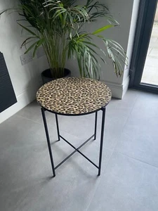 Modern contemporary style side coffee table - Leopard Giraffe Zebra - Picture 1 of 7
