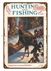 1930 Hunting And Fishing cover art wild turkey metal tin sign home decor
